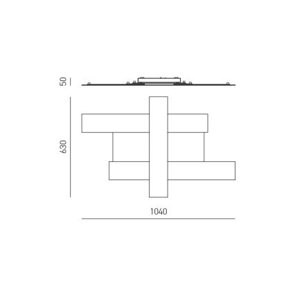 Gea Luce DOHA P G T - Plafón LED DOHA LED/50W/230V 104 cm beige