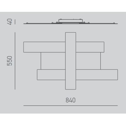 Gea Luce DOHA P M B - Plafón LED DOHA LED/40W/230V 84 cm blanco