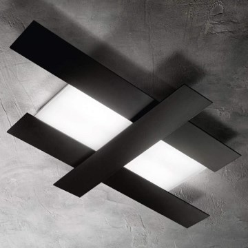 Gea Luce DOHA P M N - Plafón LED DOHA LED/40W/230V 84 cm negro