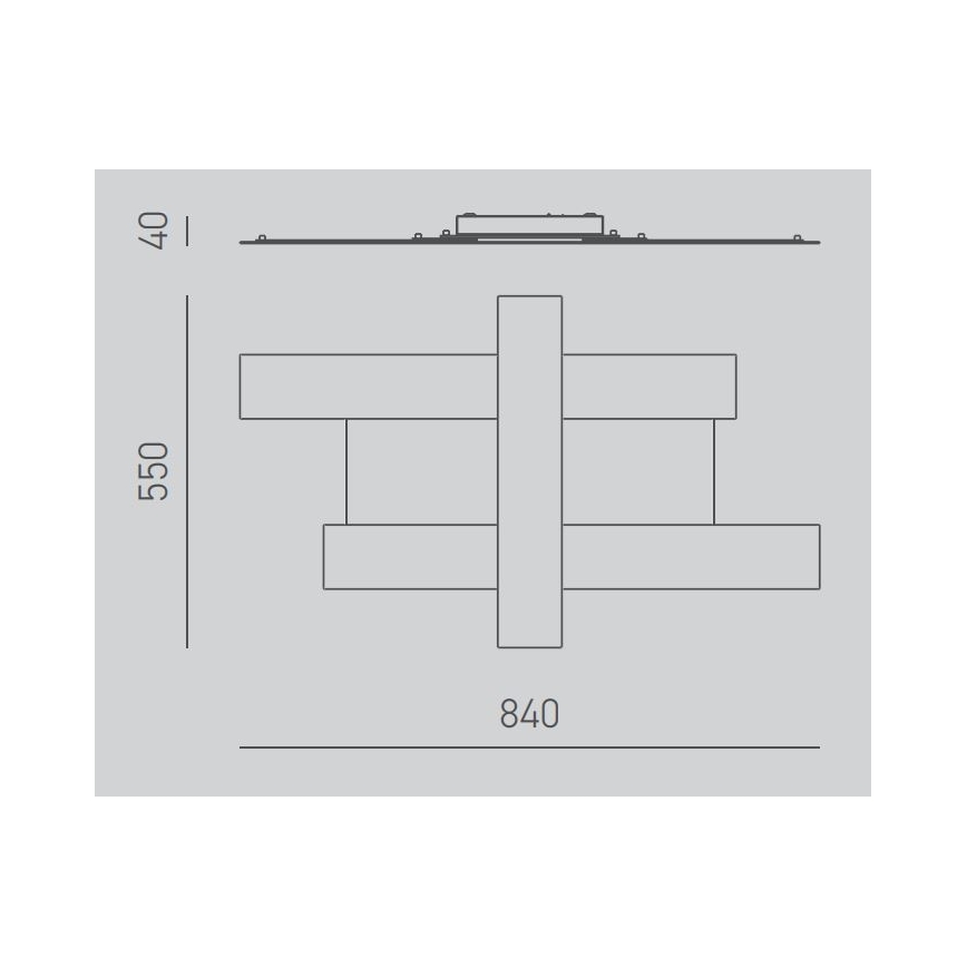Gea Luce DOHA P M N - Plafón LED DOHA LED/40W/230V 84 cm negro