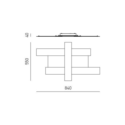 Gea Luce DOHA P M N - Plafón LED DOHA LED/40W/230V 84 cm negro
