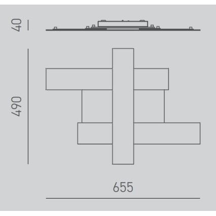 Gea Luce DOHA P P N - Plafón LED DOHA LED/30W/230V 65,5 cm negro