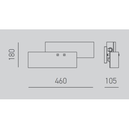 Gea Luce LARA A P arg - Aplique LARA 2xE14/42W/230V plata