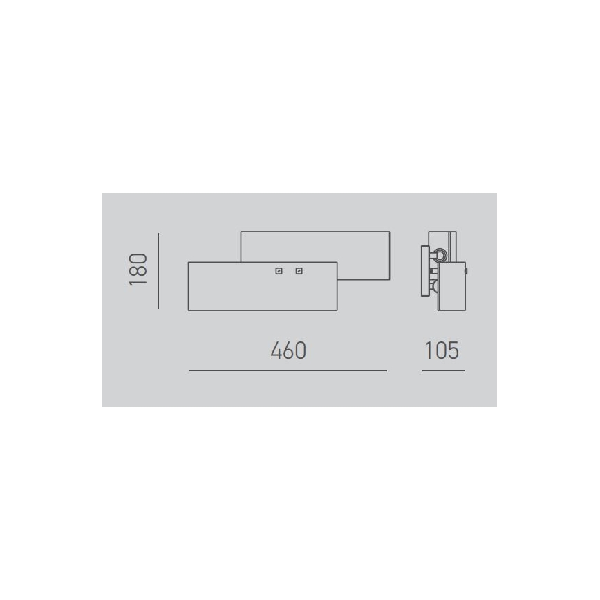 Gea Luce LARA A P arg - Aplique LARA 2xE14/42W/230V plata