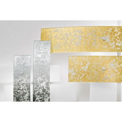 Gea Luce LARA P G arg - Plafón LARA 4xE27/52W/230V 91 cm plata