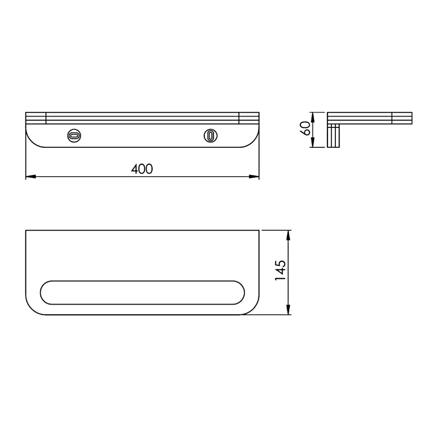 Gedy - Estantería de pared con toallero HIMALAYA 14,5x40 cm bambú