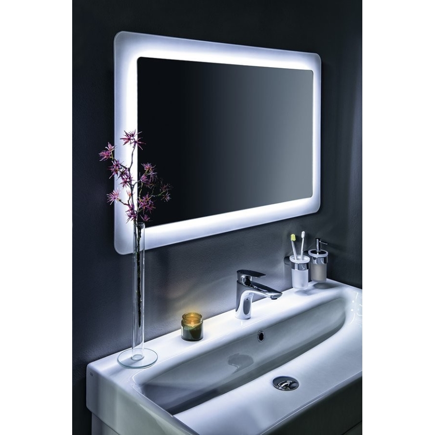 Gedy - Portacepillos de pared PIRENEI blanco leche tarros/cromo brillante