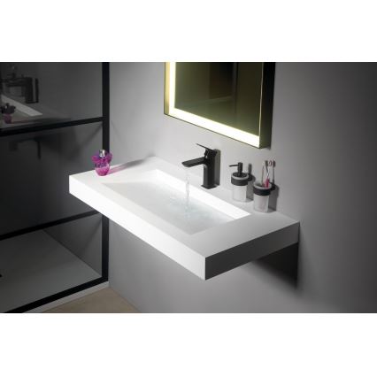 Gedy - Portacepillos de pared PIRENEI blanco leche tarros/negro