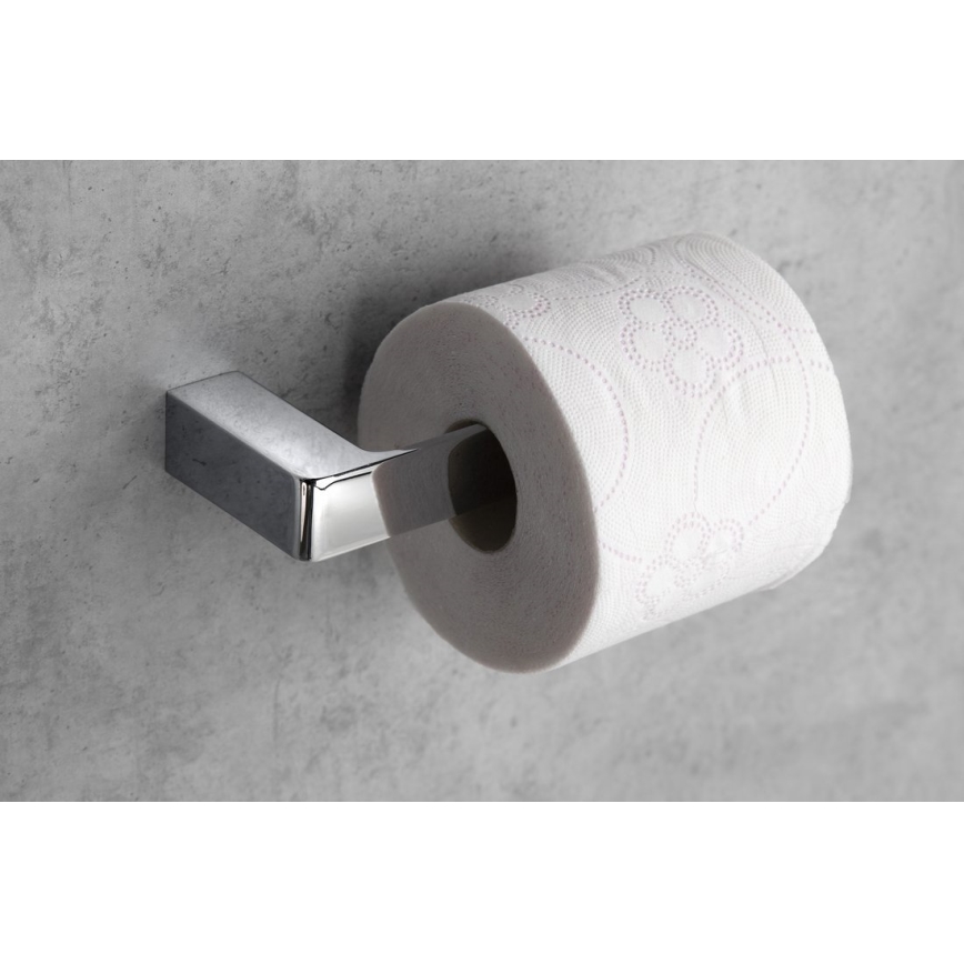 Gedy - Portarrollos de papel higiénico PIRENEI cromo brillante