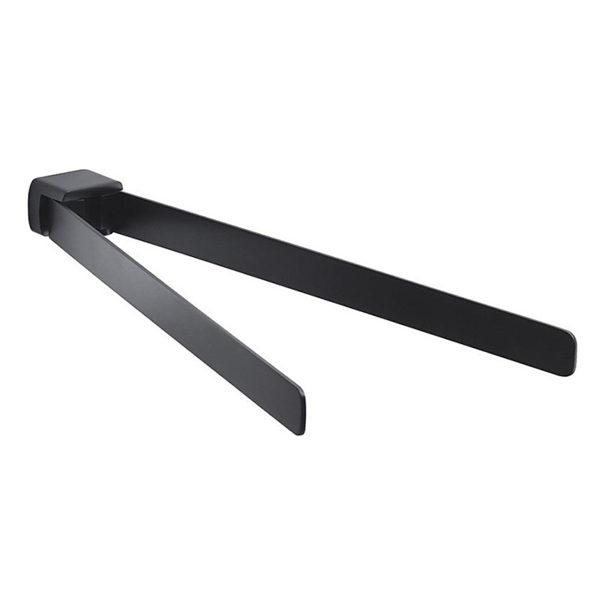 Gedy - Portatoallas giratorio de pared PIRENEI 36 cm negro mate