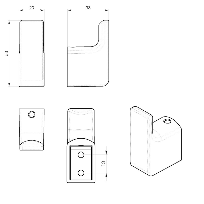 Gedy - SET 2x Percha de pared PIRENEI cromo brillante