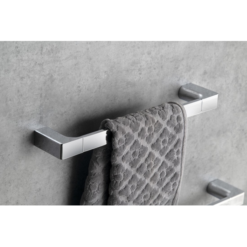 Gedy - Toallero de pared PIRENEI 6,6x35 cm cromo brillante