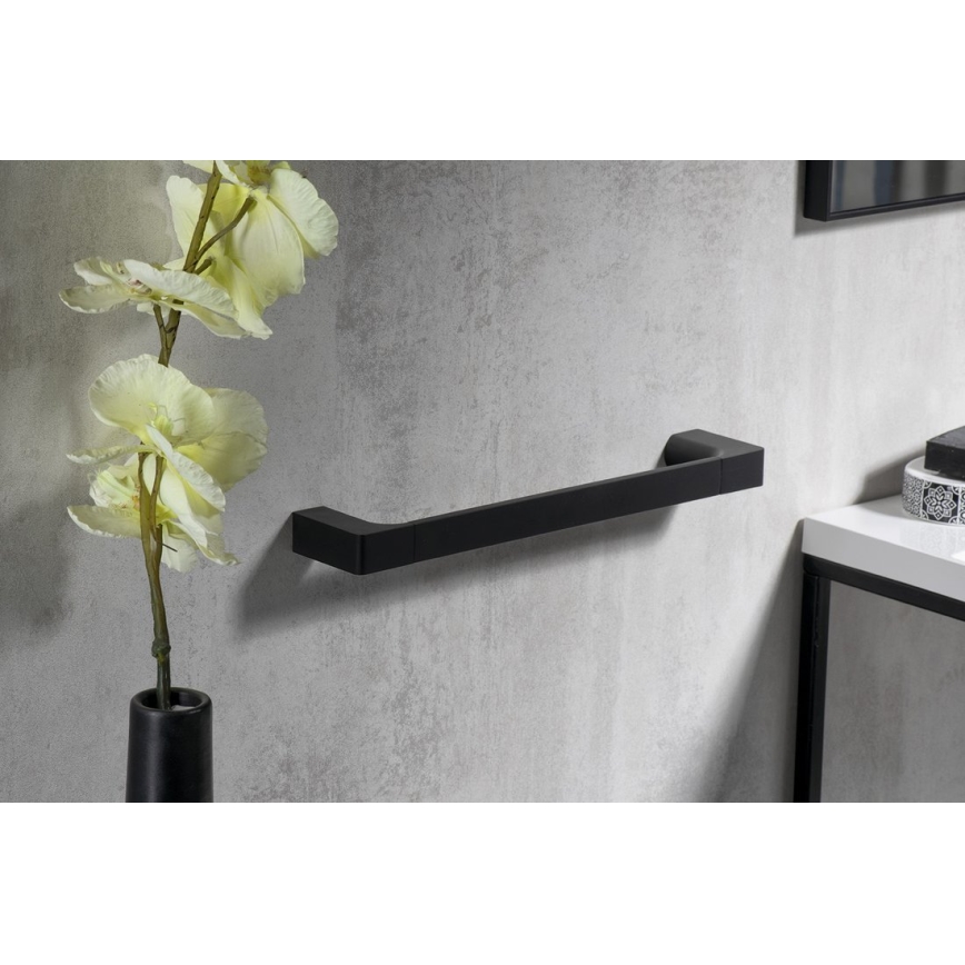 Gedy - Toallero de pared PIRENEI 6,6x35 cm mate negro