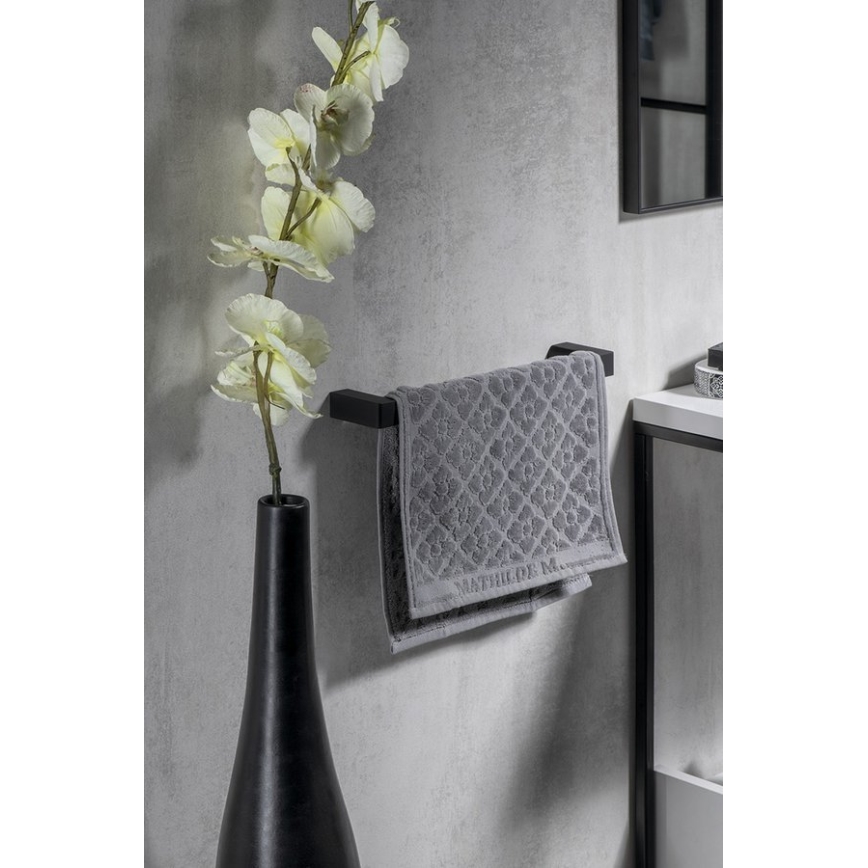 Gedy - Toallero de pared PIRENEI 6,6x35 cm mate negro