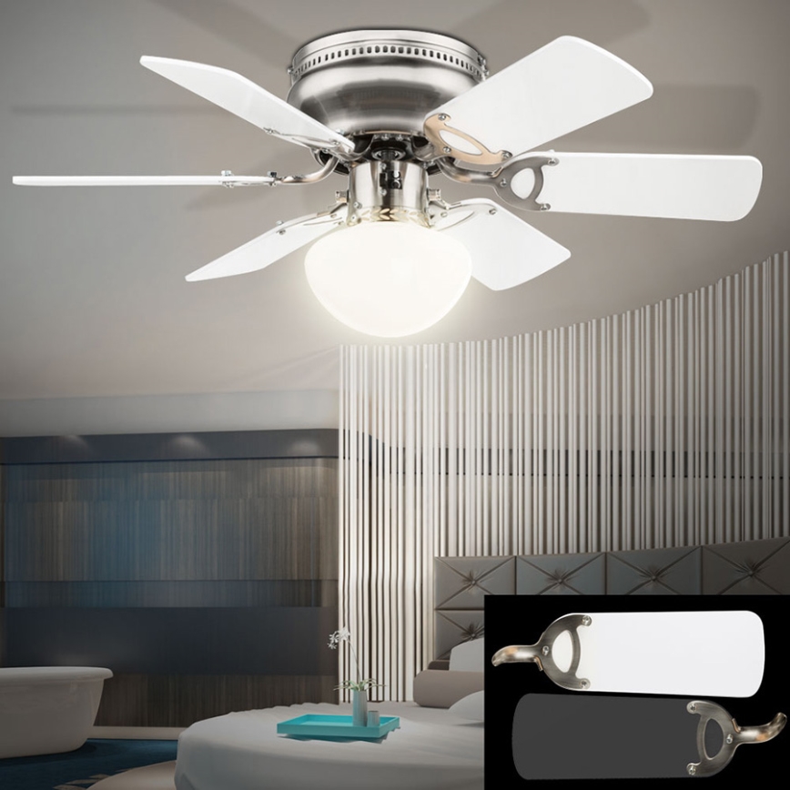 GLOBO 0307W - Ventilador de techo UGO 1xE27/60W/230V