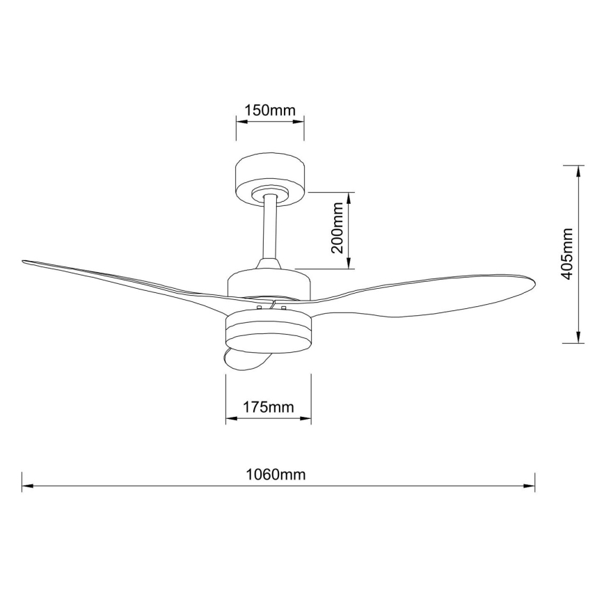 Globo - Ventilador de techo LED regulable LED/20W/230V 2700-6500K + control remoto