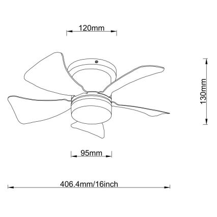 Globo - Ventilador de techo LED regulable LED/10W/230V 3000-6500K gris + control remoto