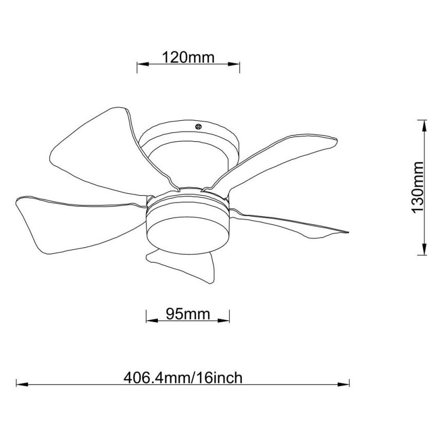 Globo - Ventilador de techo LED regulable LED/10W/230V 3000-6500K gris + control remoto
