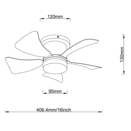 Globo - Ventilador de techo LED regulable LED/10W/230V 3000-6500K marrón + control remoto