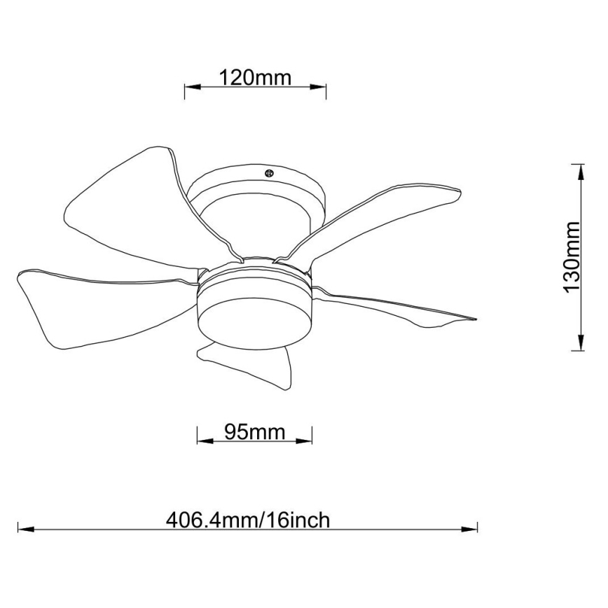 Globo - Ventilador de techo LED regulable LED/10W/230V 3000-6500K blanco + control remoto
