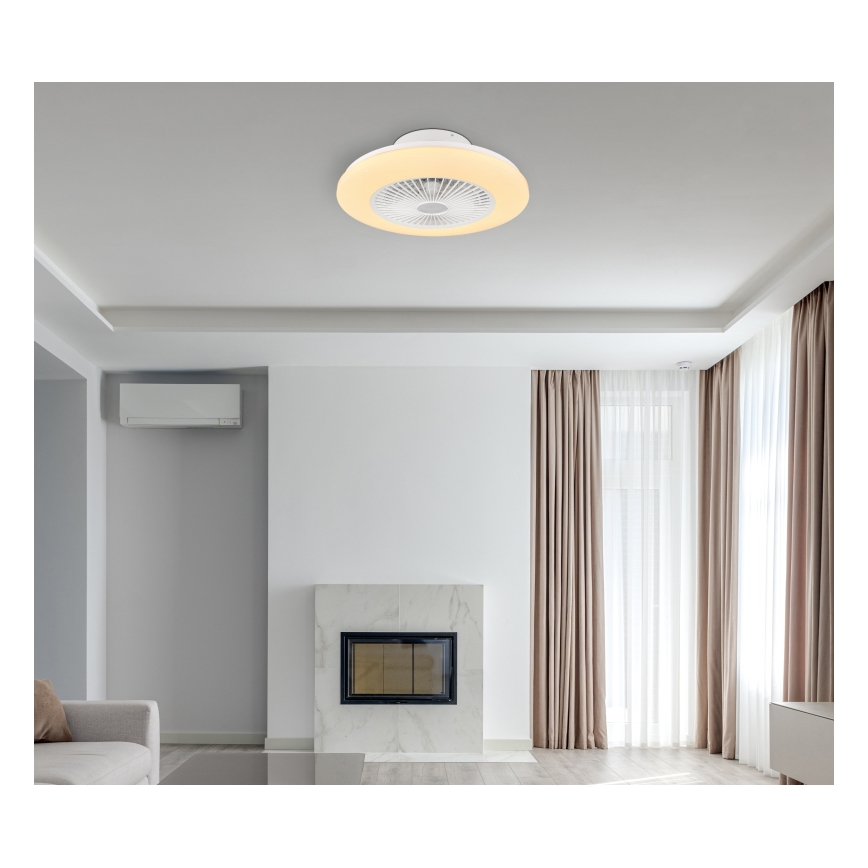 Globo - Plafón LED regulable con ventilador LED/30W/230V 3000-6500K + mando a distancia