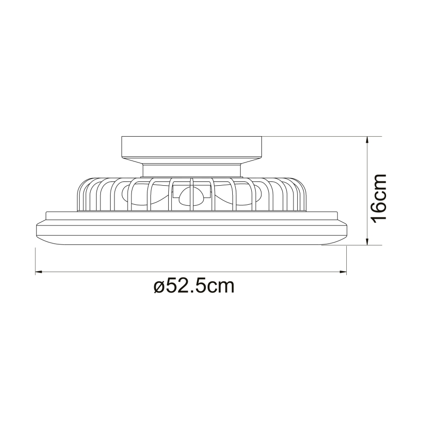 Globo - Plafón LED regulable con ventilador LED/30W/230V 3000-6500K + mando a distancia