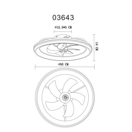 Globo - Ventilador de techo LED regulable LED/40W/230V 3000-6500K + control remoto