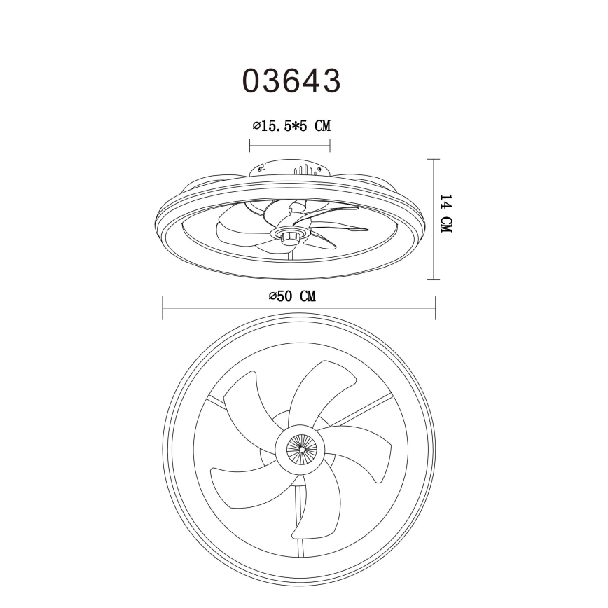 Globo - Ventilador de techo LED regulable LED/40W/230V 3000-6500K + control remoto
