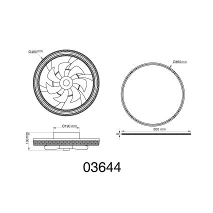Globo - Ventilador de techo LED regulable LED/30W/230V 2700-6000K + control remoto