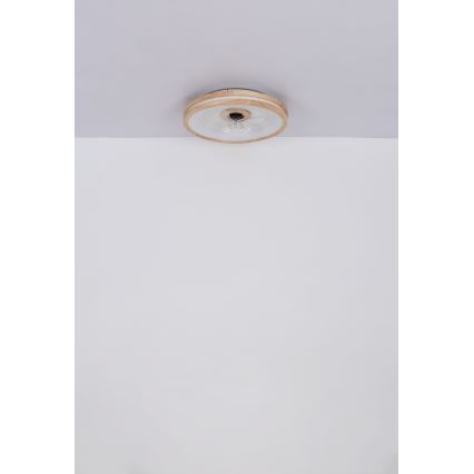 Globo - Plafón LED regulable con ventilador LED/30W/230V 2700-6500K marrón + control remoto