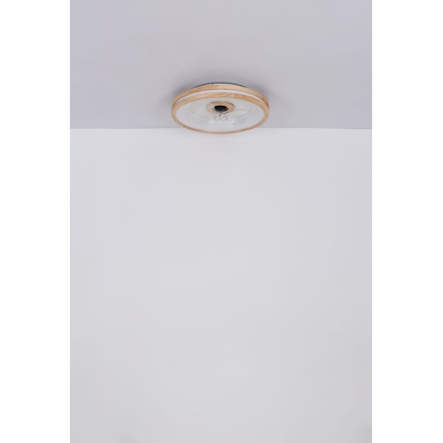 Globo - Plafón LED regulable con ventilador LED/30W/230V 2700-6500K marrón + control remoto