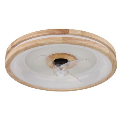 Globo - Plafón LED regulable con ventilador LED/30W/230V 2700-6500K marrón + control remoto