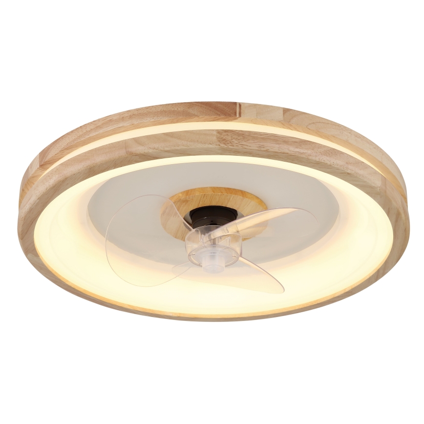 Globo - Plafón LED regulable con ventilador LED/30W/230V 2700-6500K marrón + control remoto