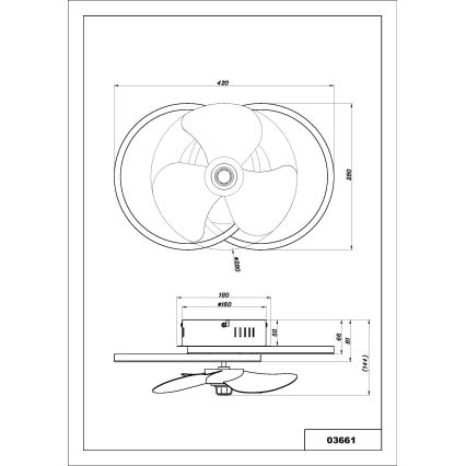Globo - Ventilador de techo LED regulable LED/24W/230V 2700-6500K + control remoto