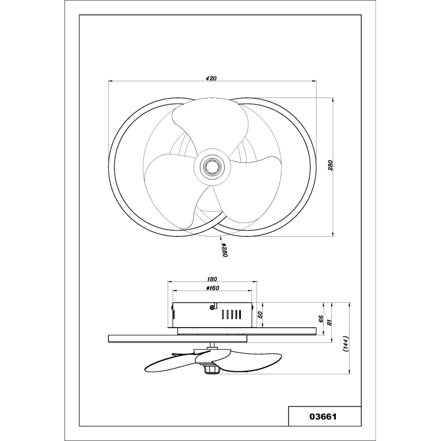 Globo - Ventilador de techo LED regulable LED/24W/230V 2700-6500K + control remoto