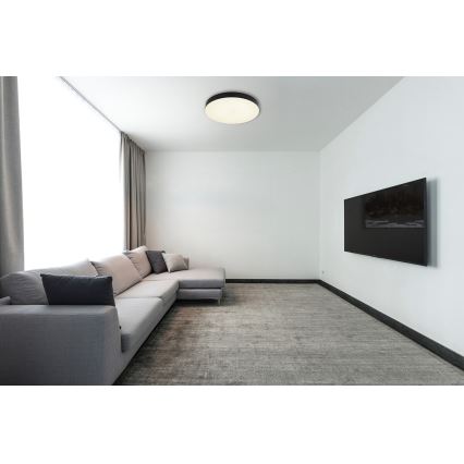 Globo - Plafón LED LED/36W/230V 3000K/4000K/6500K diá. 40 cm negro