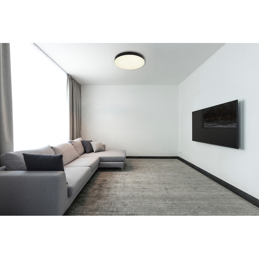 Globo - Plafón LED LED/36W/230V 3000K/4000K/6500K diá. 40 cm negro