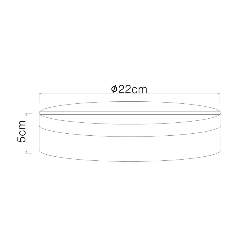 Globo - Plafón LED LED/12W/230V 4000K diá. 22 cm negro
