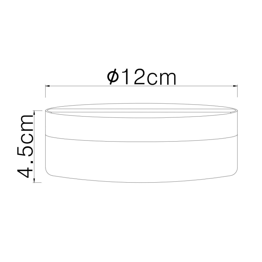 Globo - Plafón LED LED/8W/230V 4000K diá. 12 cm negro