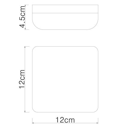 Globo - Plafón LED LED/8W/230V 4000K 12x12 cm blanco