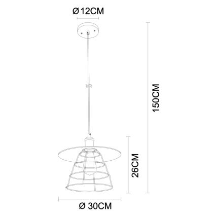 Globo - Lámpara colgante 1xE27/60W/230V