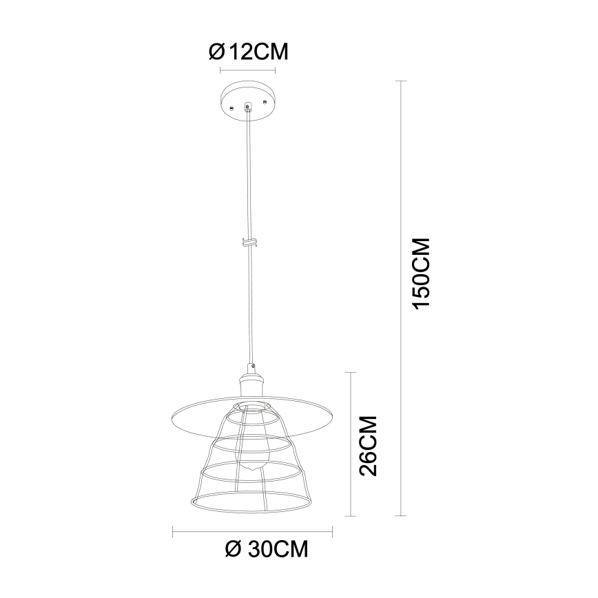 Globo - Lámpara colgante 1xE27/60W/230V