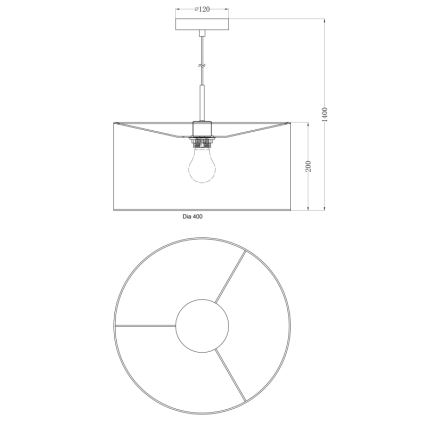 Globo 15188H - Lámpara colgante AMY I 1xE27/60W/230V