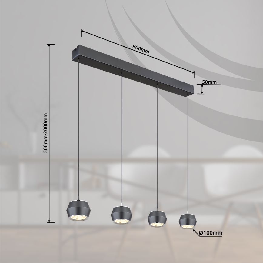 Globo - Lámpara LED colgante 4xLED/6W/230V