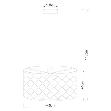 Globo - Lámpara colgante 1xE27/60W/230V