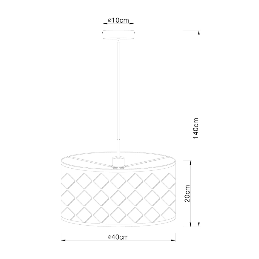 Globo - Lámpara colgante 1xE27/60W/230V