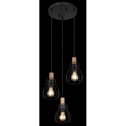 Globo - Lámpara colgante 3xE27/40W/230V