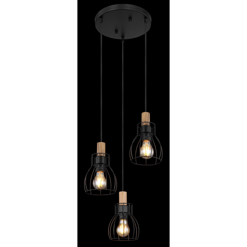 Globo - Lámpara colgante 3xE27/40W/230V