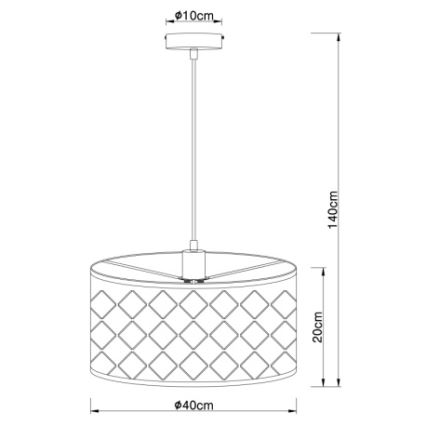 Globo 15329H - Lámpara colgante HARALD 1xE27/60W/230V