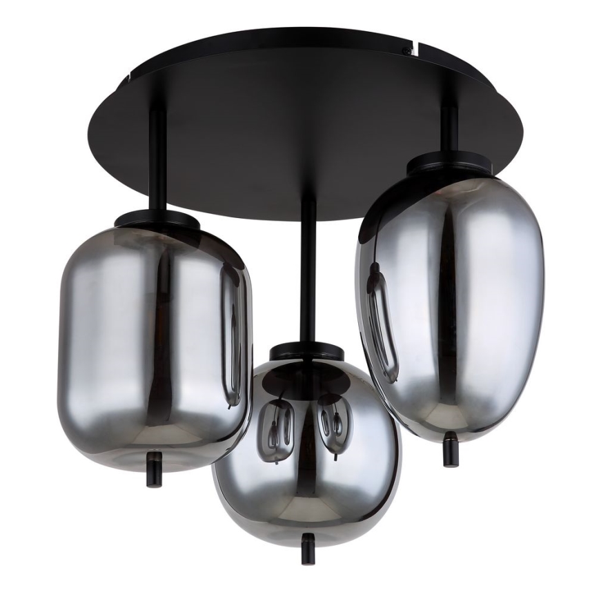Globo - Lámpara de techo 3xE14/40W/230V negro